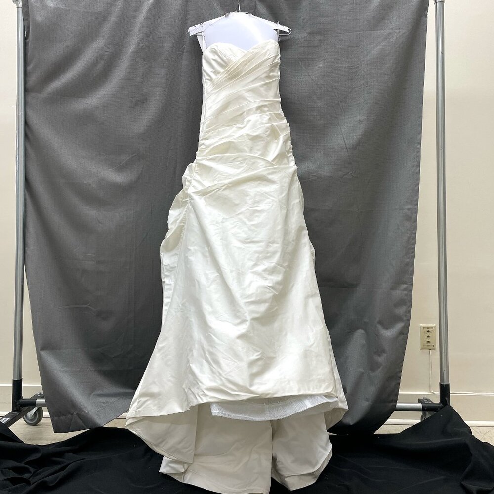 Romona Keveza Pleated Mermaid Wedding Gown